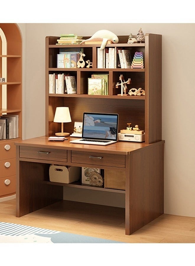 إن كي أكس طاولة كمبيوتر حديثة متعددة الوظائف ومحطة عمل للكتابة والمكتب المنزلي مع أرفف تخزين 80 سم - Image 1